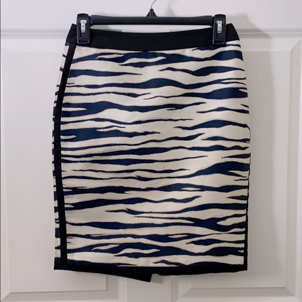Ann Taylor Navy Animal Print Skirt
